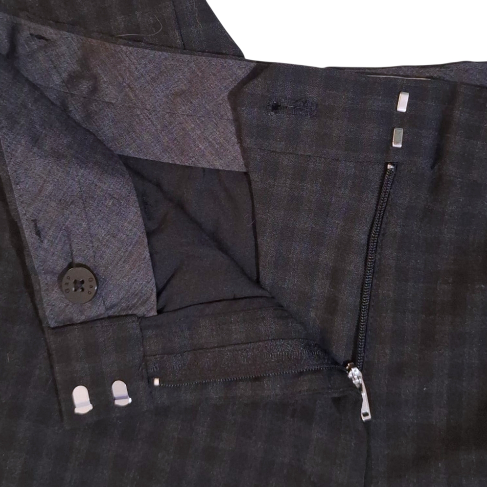 GAP Perfect Trouser Black/Grey Checkered Stretch Pants Straight-Leg. Size 6R - Picture 2 of 14